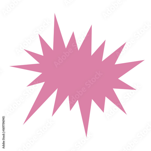 Explosion shape. starburst, comic cartoon shape design element vector illustration