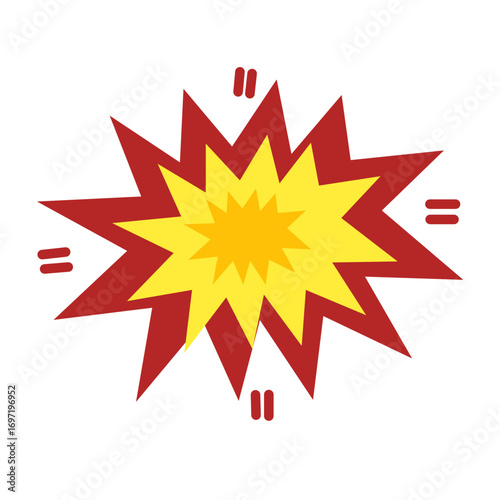 Explosion shape. starburst, comic cartoon shape design element vector illustration