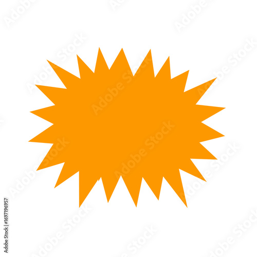 Explosion shape. starburst, comic cartoon shape design element vector illustration