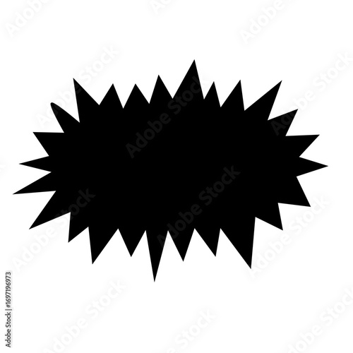 Explosion shape. starburst, comic cartoon shape design element vector illustration