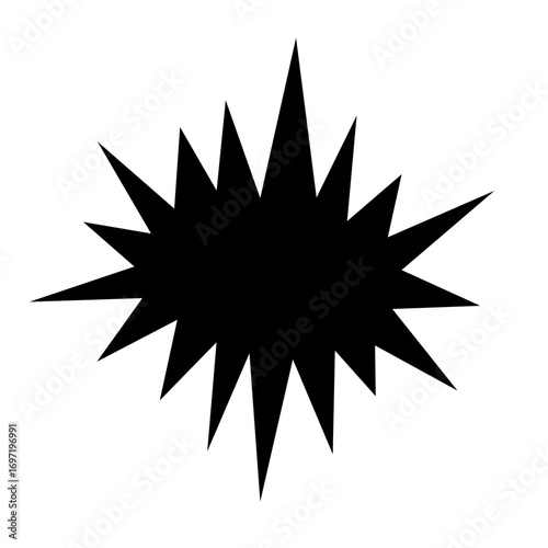 Explosion shape. starburst, comic cartoon shape design element vector illustration