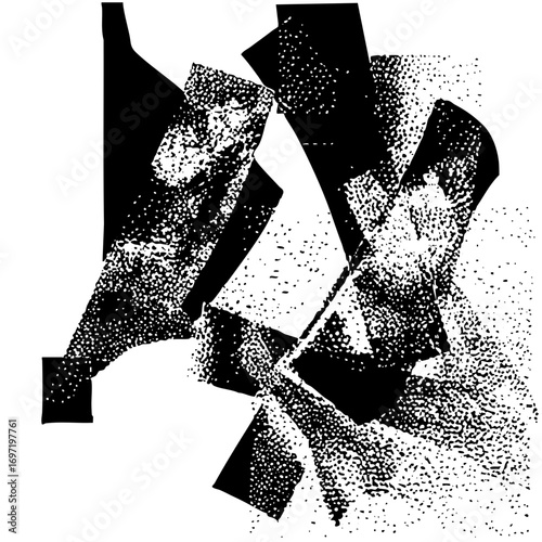 Vector Abstract geometric shapes create a dynamic fragmented composition.