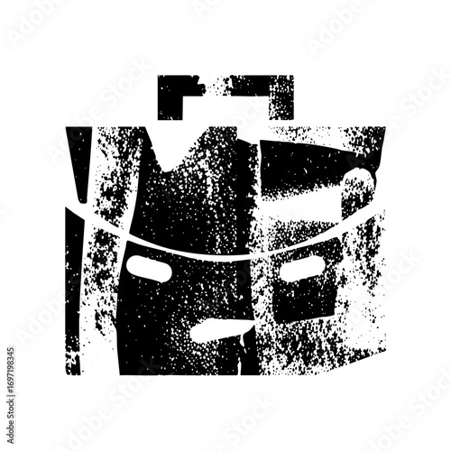 Vector Abstract face portrait with fragmented geometric shapes.