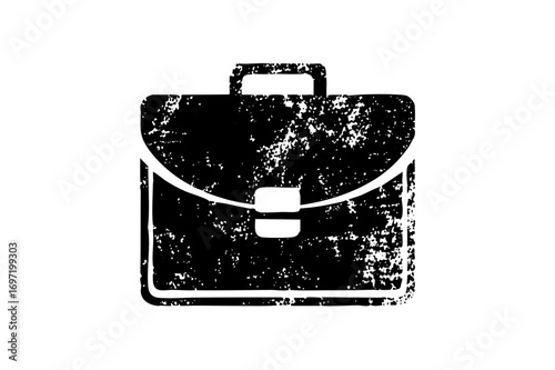 Vector Distressed Black Briefcase