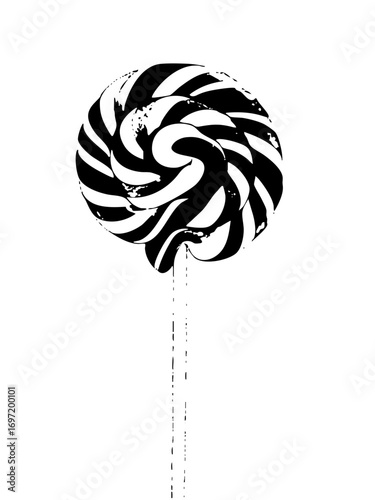 Vector Swirling striped confection with dripping effect.