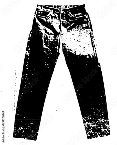 Vector denim trousers with detailed texture.