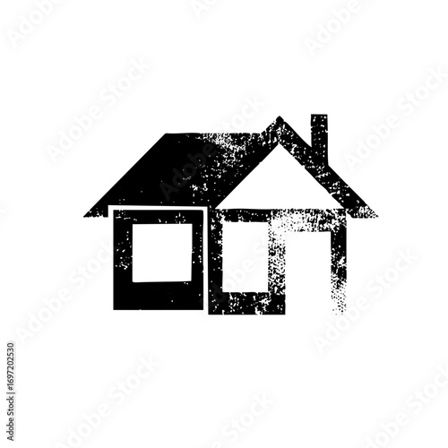 Vector Simple house with chimney .