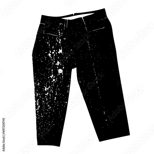 Vector Black splatter-patterned trousers