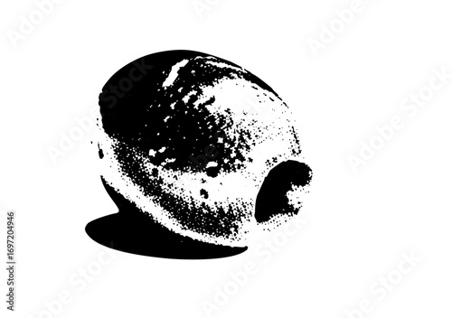 Vector Abstract helmet with distressed texture
