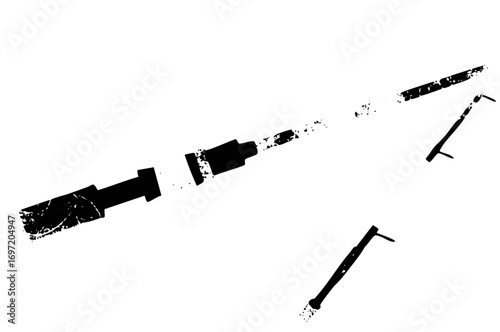 Vector Disassembled tool components featuring wrench screwdriver and connector parts.