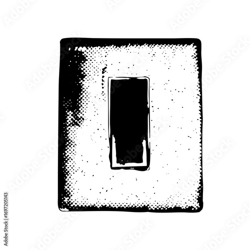 Vector Minimalist plate with a rectangular toggle.