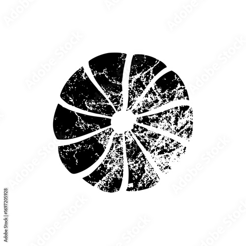 Vector Abstract radial burst with textured segments.