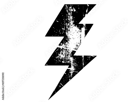 Vector Distressed lightning bolt vector .