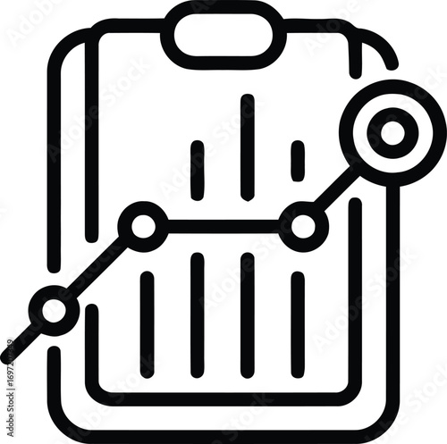 Data analytics icon set with editable stroke. Data analysis thin line icon collection. Vector illustration	