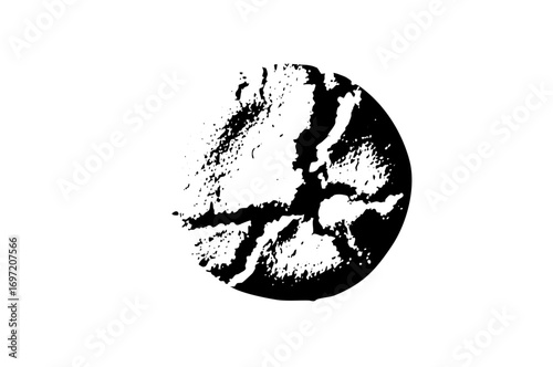 Vector Abstract globe with distressed texture