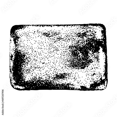 Vector Abstract rectangular shape with textured surface.