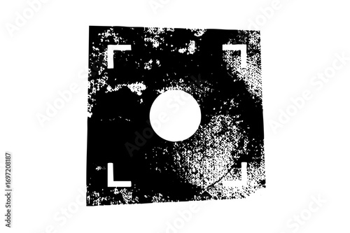 Vector Abstract camera with central circle element.