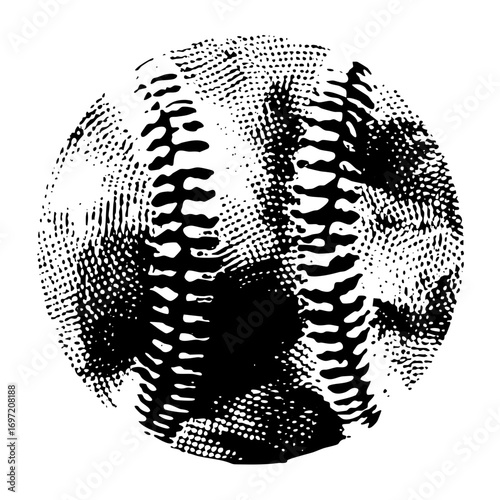 Vector Detailed spherical with stitched seams .
