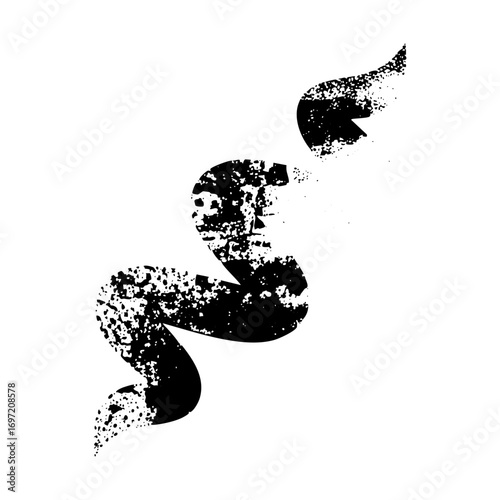 Vector Abstract silhouette of a person with a flowing tail .
