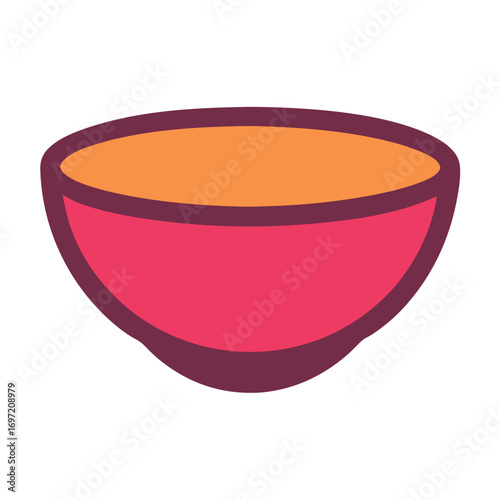 A bowl vector icon on white background.