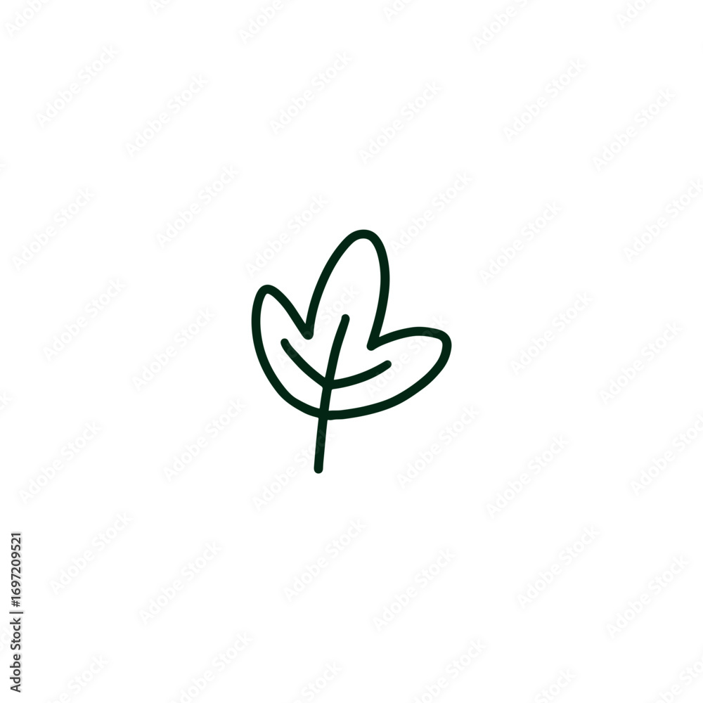 Obraz premium Leaf icon graphic design illustration