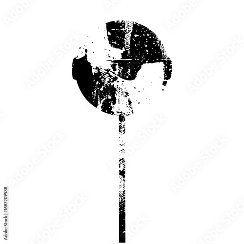 Vector Abstract floral with dripping stem .