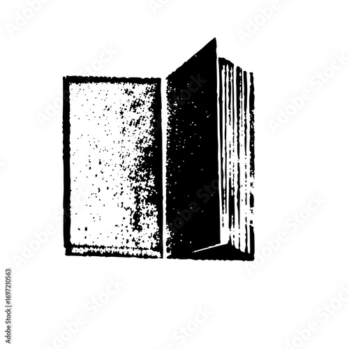 Vector Open book with textured pages