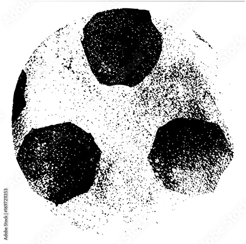 Vector soccer ball with textured patches.