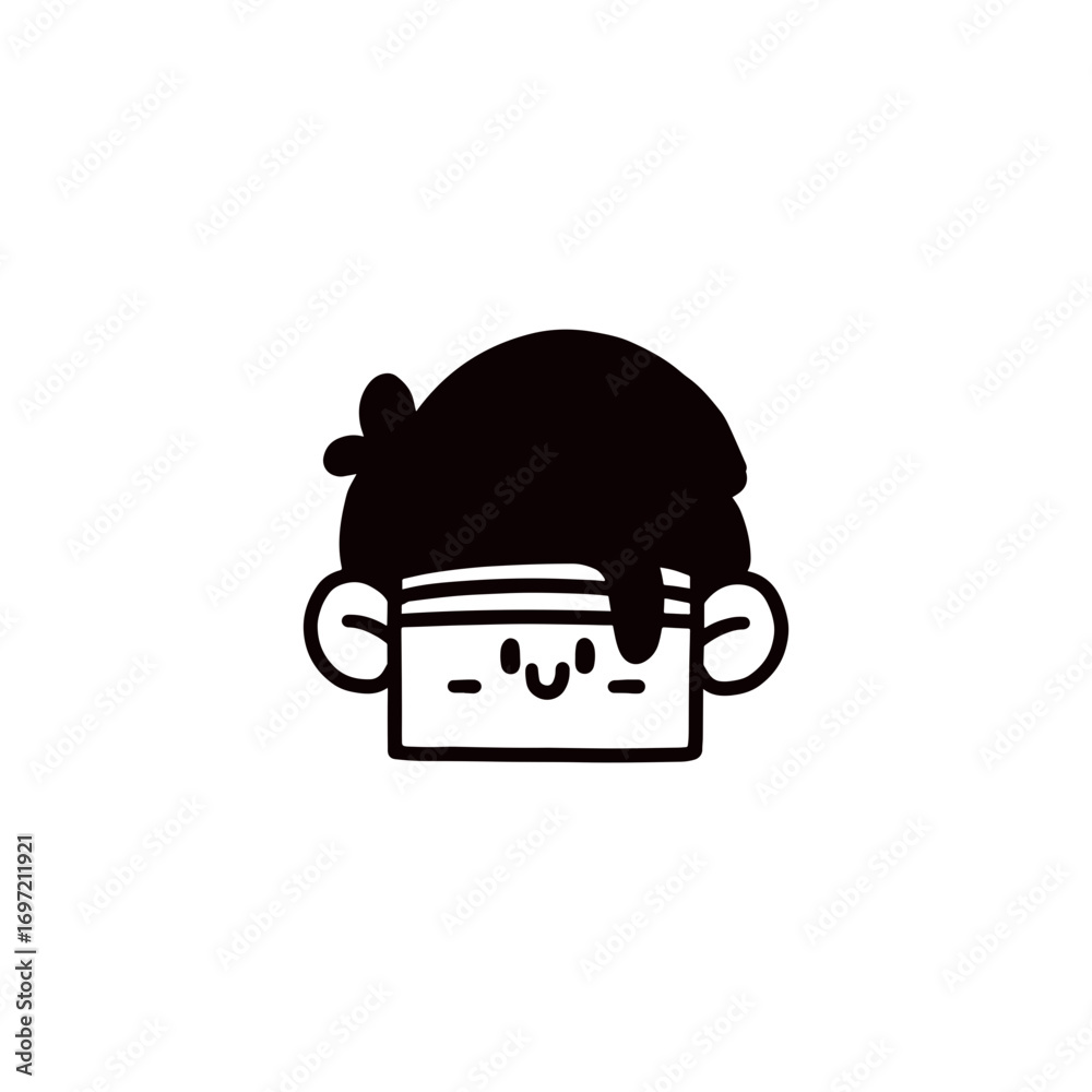 Fototapeta premium cartoon boy face graphic design illustration