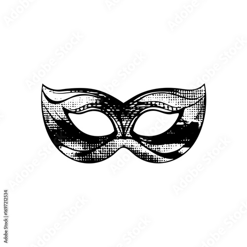 Vector Intricate Venetian mask with detailed embellishments.