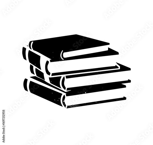 Vector Stacked books depicts knowledge and learning.
