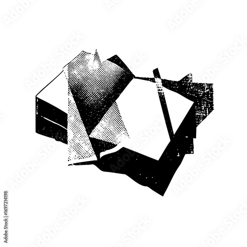 Vector Abstract geometric shapes create a dynamic fragmented composition.