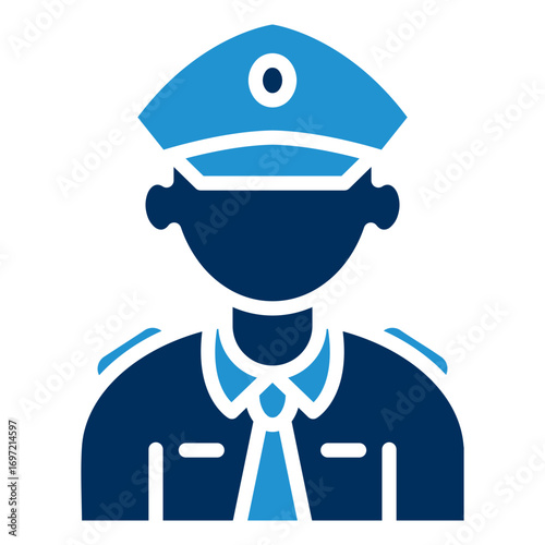 Police Blue Color Icon