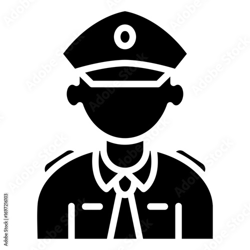 Police Glyph Icon