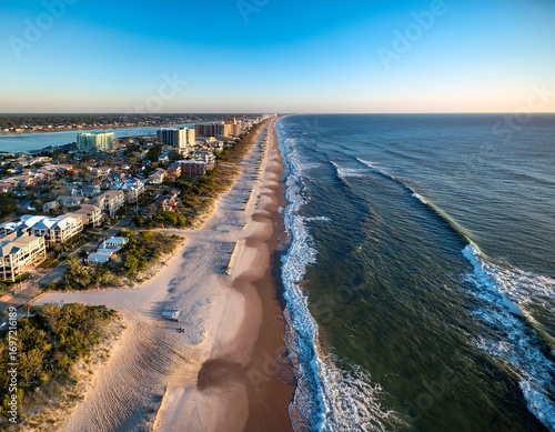 wrightsville beach in wilmington north carolina aerial view