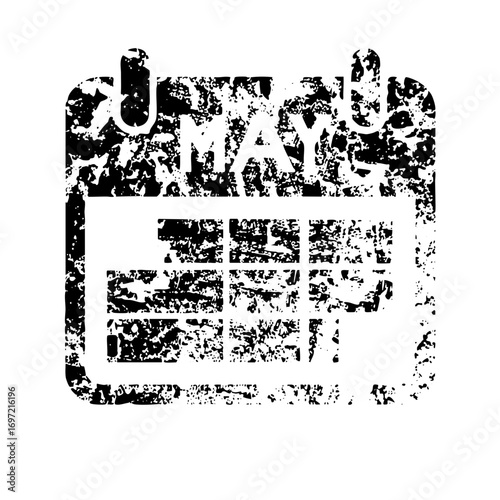 Vector Grunge calendar displaying the month of March.