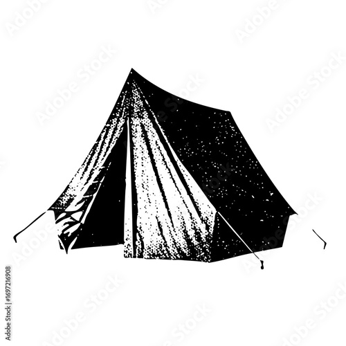 Vector Black tent with textured details