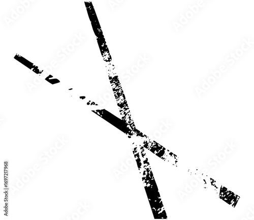 Vector Abstract intersecting lines create a dynamic distressed vector .