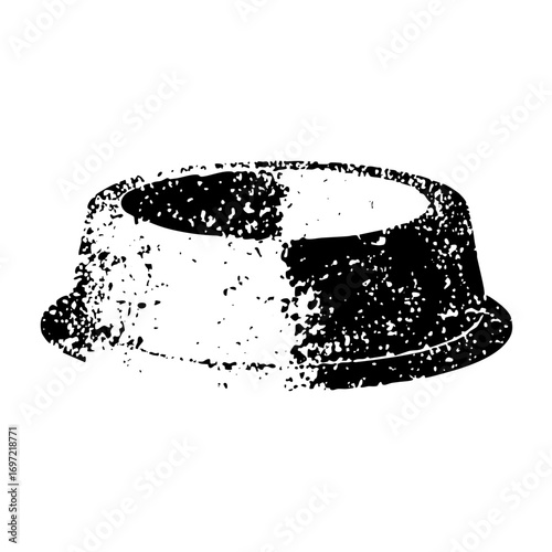 Vector Vintage top hat with distressed texture