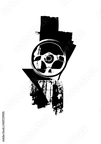 Vector Steering Wheel within Texas Shape
