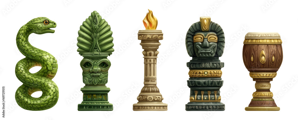 custom made wallpaper toronto digitalDetailed Collection of Isolated Decorative Objects with Unique Styles