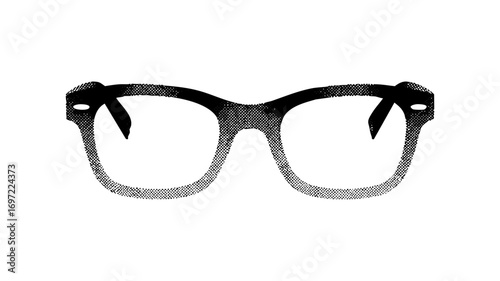 Vector Stylish spectacles with a halftone texture.