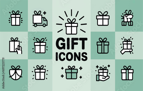 Gift Icons Free Vector Pack for Eco-Friendly Designs
