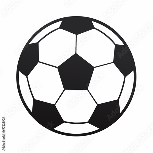 Classic black and white soccer ball sits centered on a plain white surface, ready for a match, evoking anticipation and the spirit of competition.