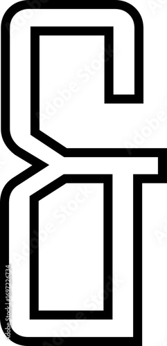 Ampersand icon modern vector illustration designed with elegant curves, minimal balance, and timeless typographic style, representing the universal symbol of “and” widely used in design, branding,