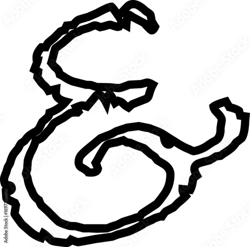 Ampersand icon modern vector illustration designed with elegant curves, minimal balance, and timeless typographic style, representing the universal symbol of “and” widely used in design, branding,