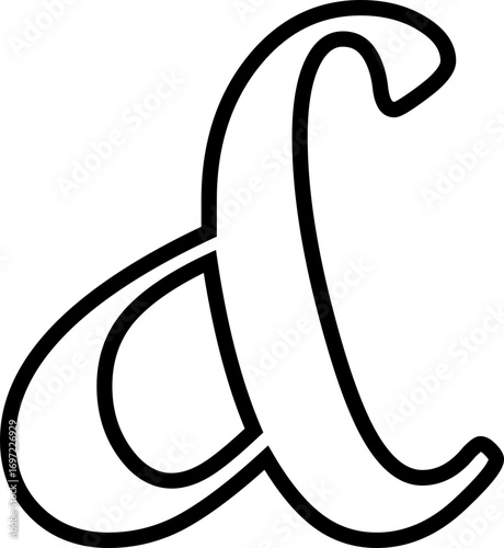Ampersand icon modern vector illustration designed with elegant curves, minimal balance, and timeless typographic style, representing the universal symbol of “and” widely used in design, branding,