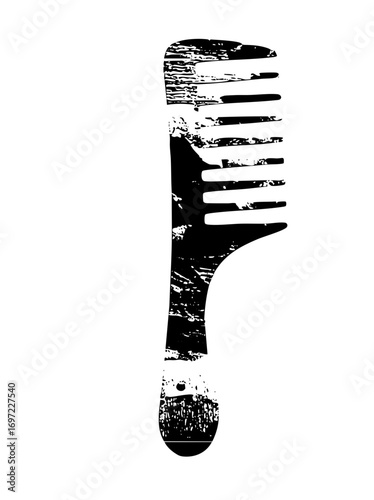 Vector Stylized Afro Comb