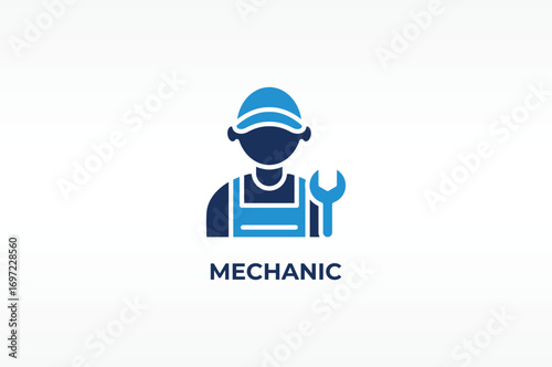 MECHANIC vector, icon or logo sign isolated symbol illustration