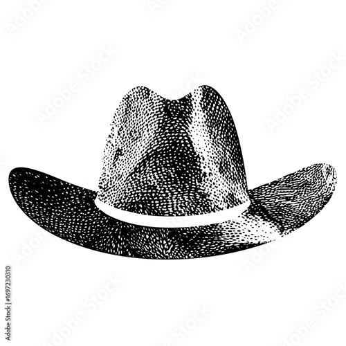 Vector Detailed of a classic cowboy hat.
